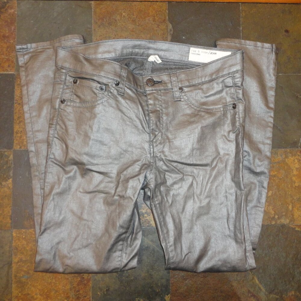 RAG & BONE Women's Sparkle Gray Zipper ankle length Pants Size 29